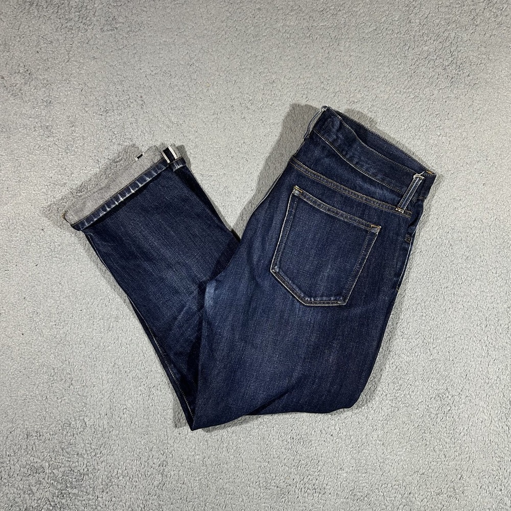 Uniqlo Selvedge Straight Denim Jeans Womens 8 Blue 4055 Cotton